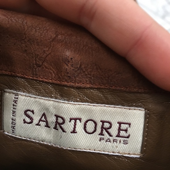 Sartore Brown Distressed Leather Thigh High Boots - Picture 8 of 11